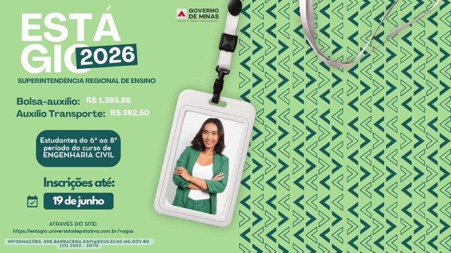 Oportunidade de estágio remunerado – Engenharia Civil